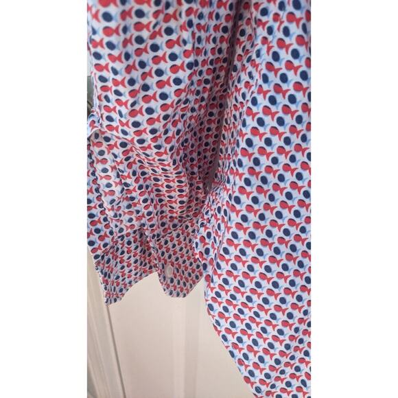 Giusto Riccardi Button Down Colorful Fish Print Long Sleeve Shirt, Made in Italy - Picture 3 of 11